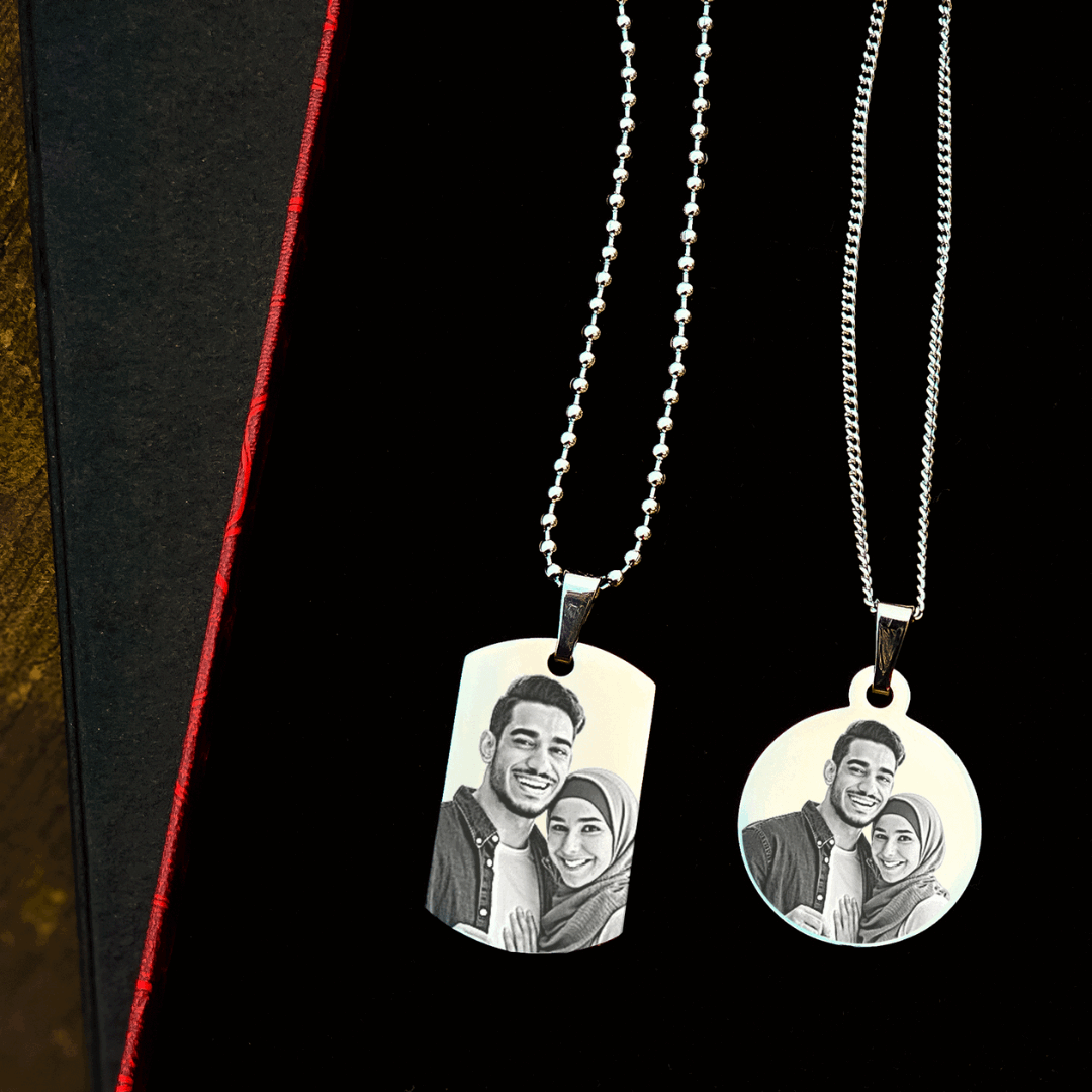 2 COLLIER PERSONNALISÉ PHOTO POUR COUPLE