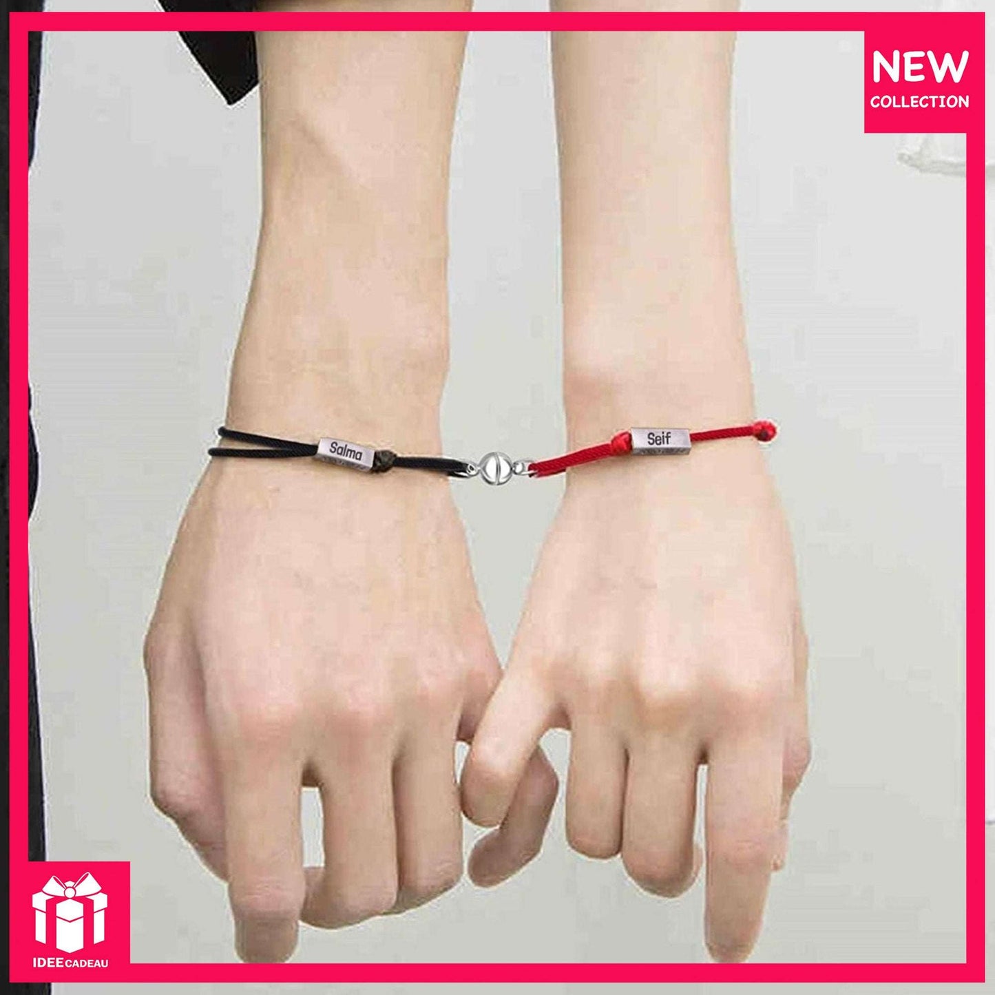 2 BRACELET COUPLE MAGNETIQUE