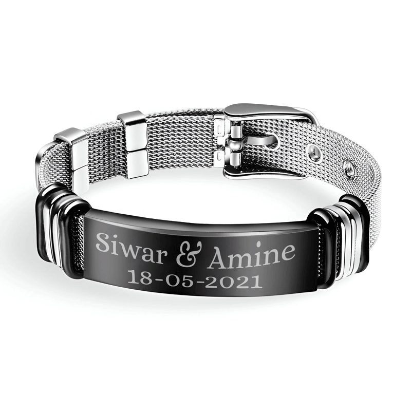 BRACELET LUXE HOMME MODEL MONTRE NOIR