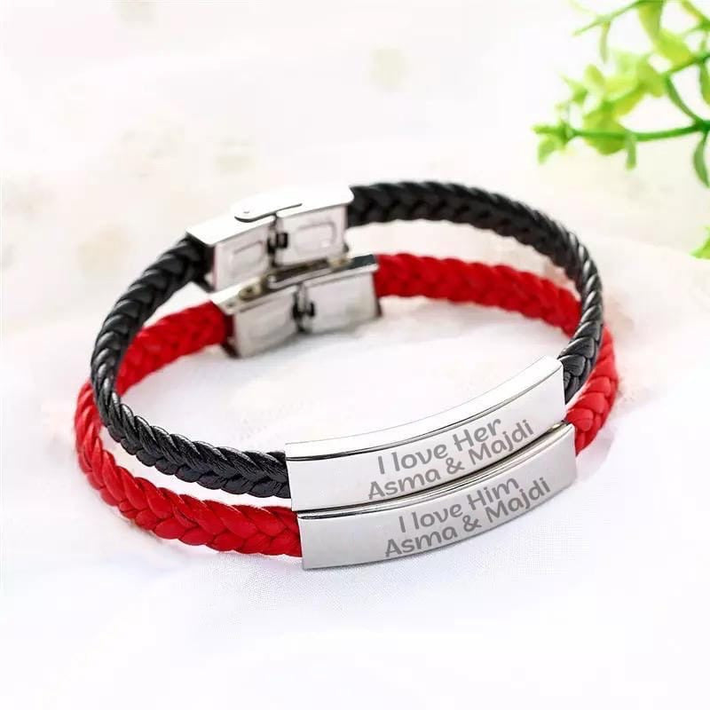 2 BRACELET EN CUIR POUR COUPLE