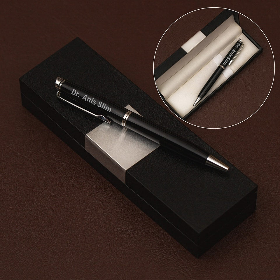 STYLO LUXE PERSONNALISÉ NOIR