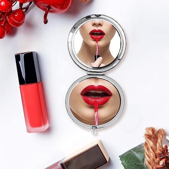 MIROIR DE POCHE PERSONNALISÉ SILVER