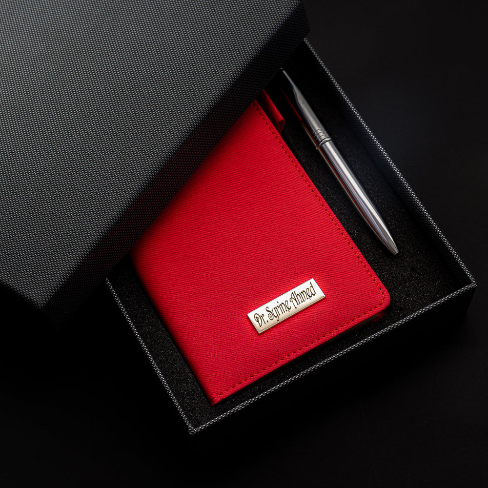 COFFRET BLOC NOTE AVEC STYLO LUXE PERSONNALISÉE