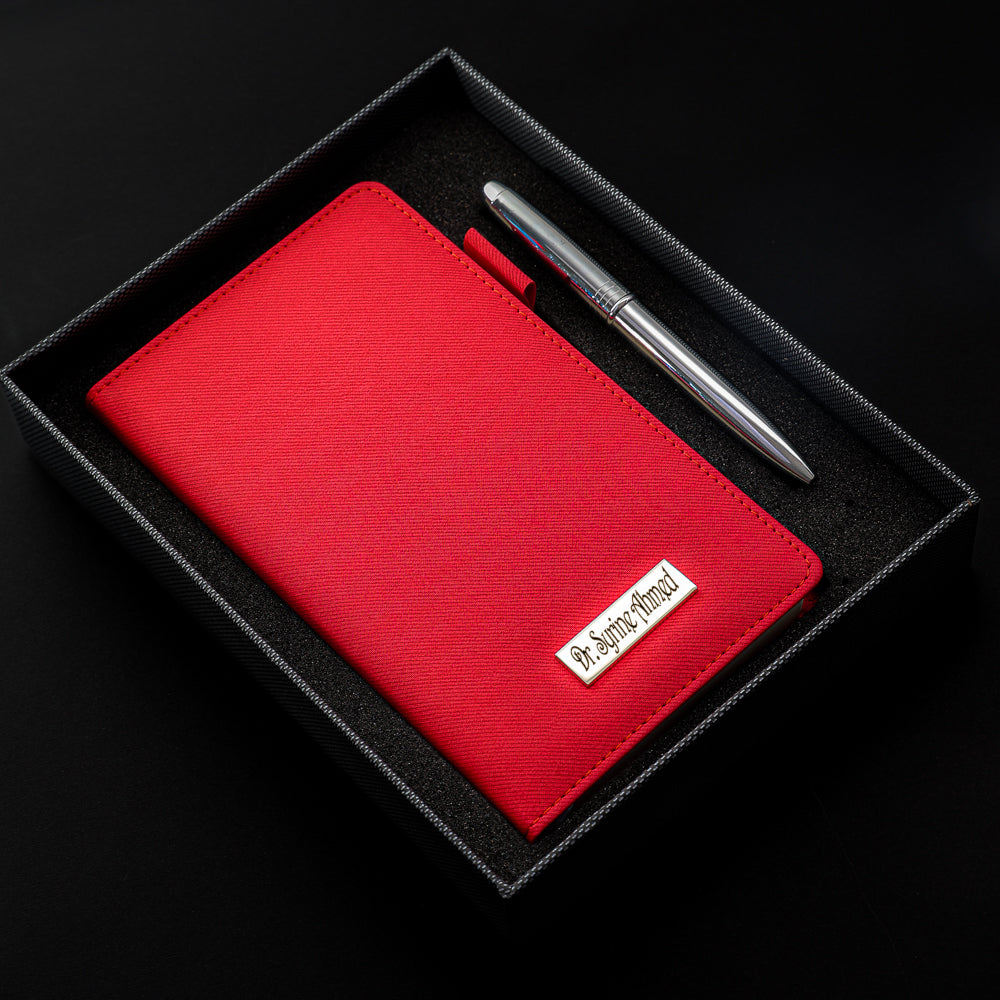 COFFRET BLOC NOTE AVEC STYLO LUXE PERSONNALISÉE