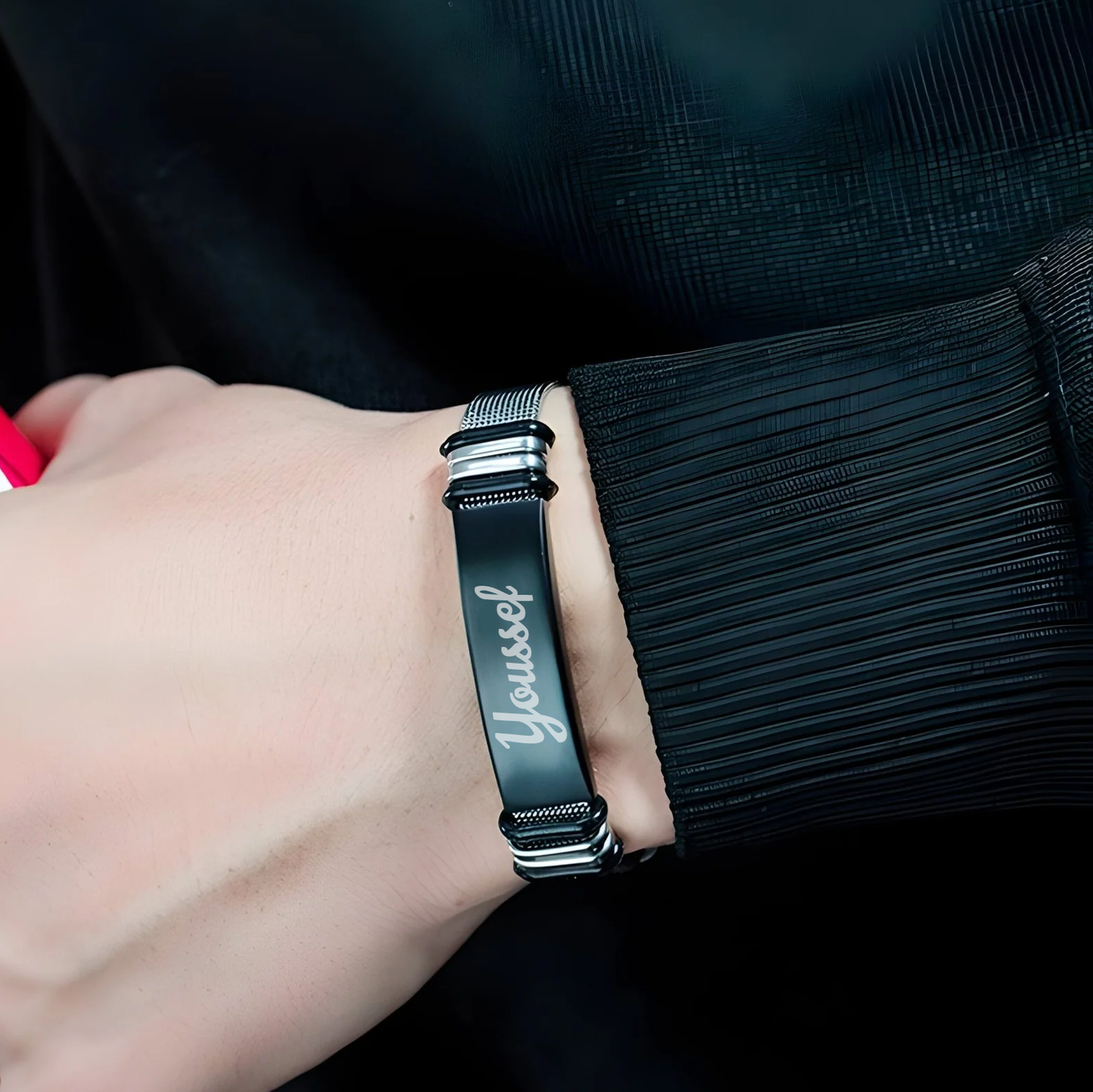 BRACELET LUXE HOMME MODEL MONTRE NOIR