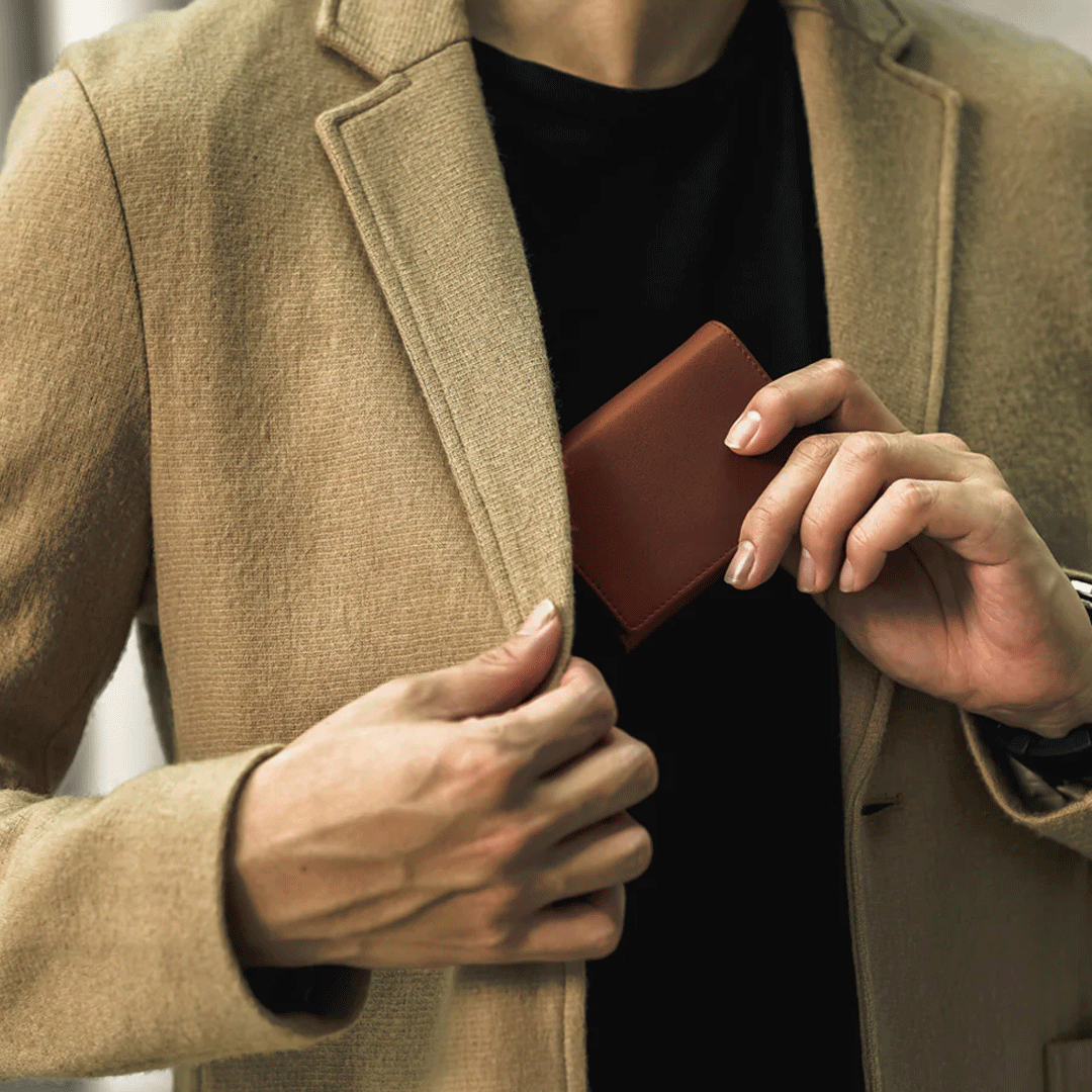 PORTFEUILLE SMART PERSONALISEE MARRON