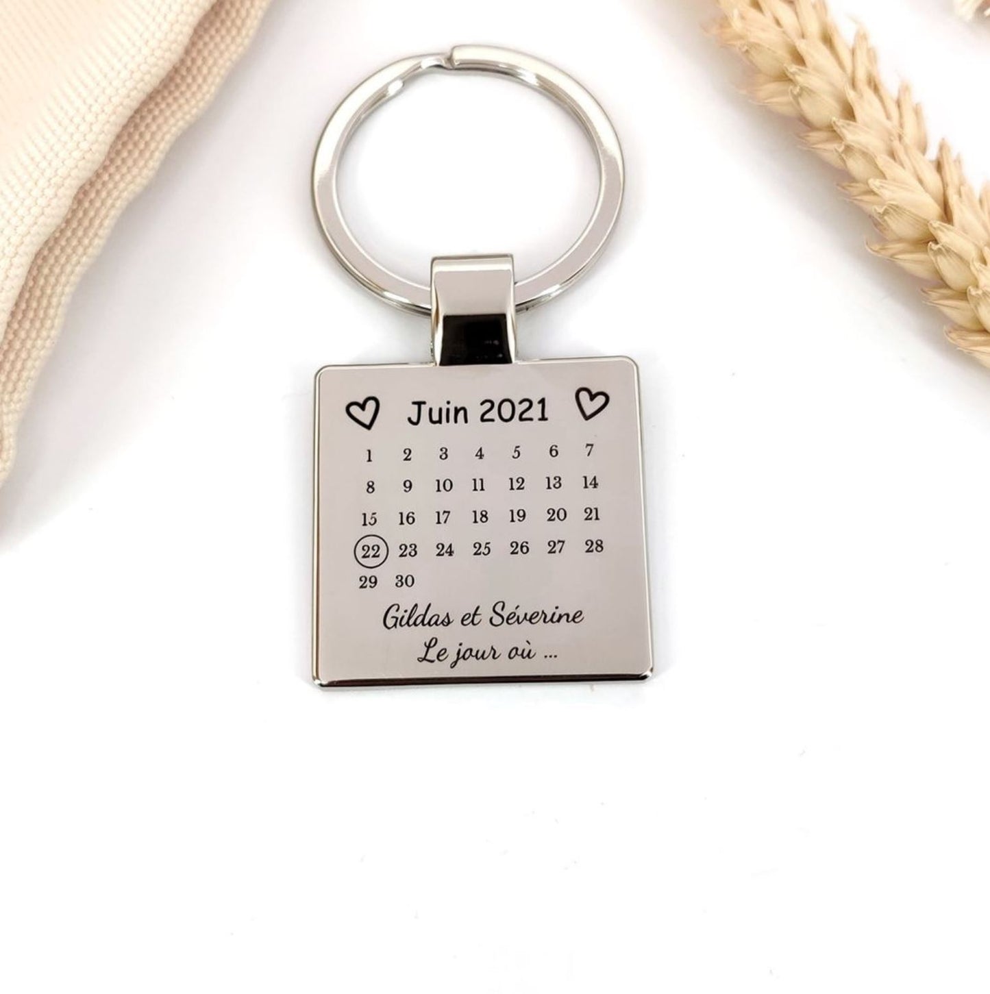 PORTE CLES PERSONNALISÉ CARRE