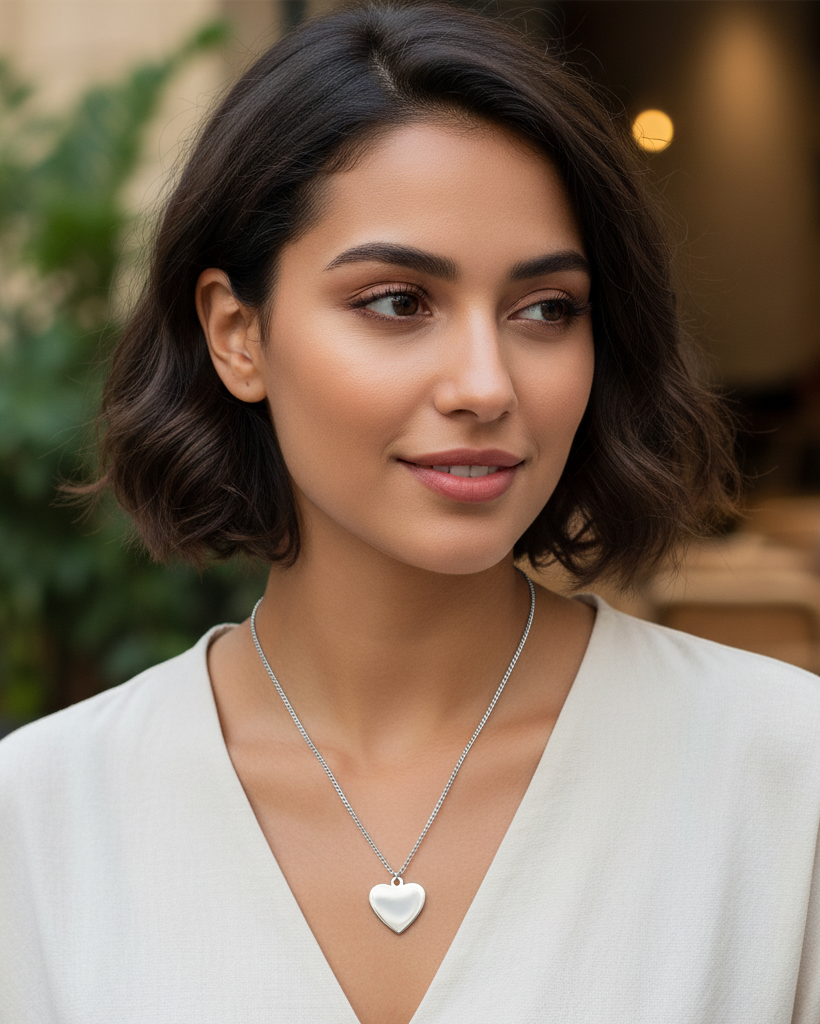 COLLIER PERSONNALISÉ PHOTO POUR FEMME COEUR