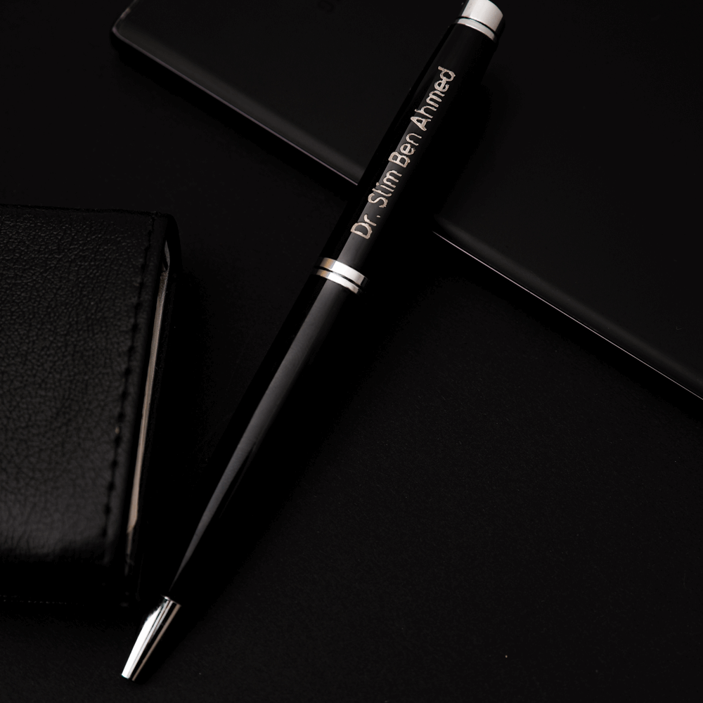 STYLO LUXE PERSONNALISÉ NOIR