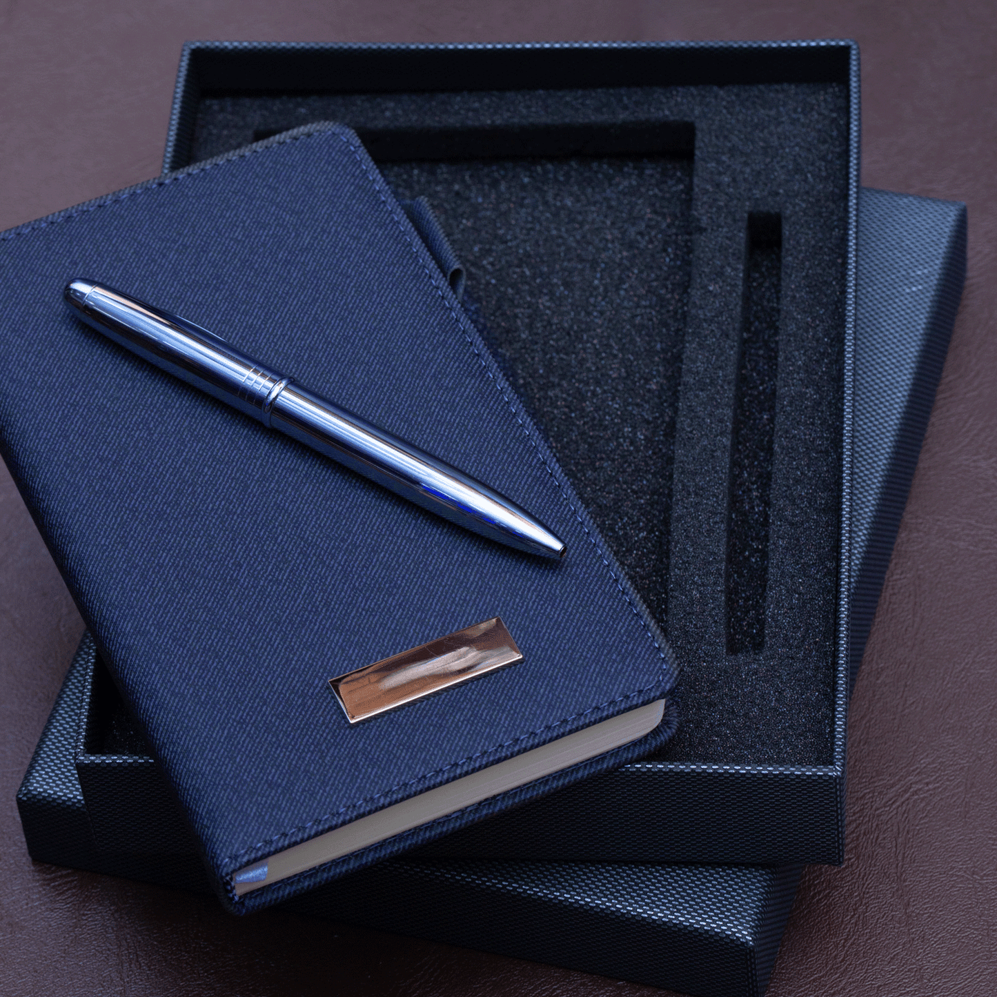 COFFRET BLOC NOTE AVEC STYLO LUXE PERSONNALISÉE