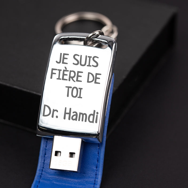 CLE USB PERSONNALISÉE 32GB BLEU