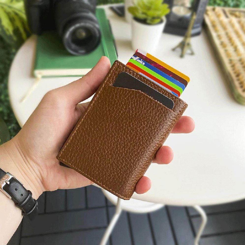 PORTFEUILLE SMART PERSONALISEE MARRON