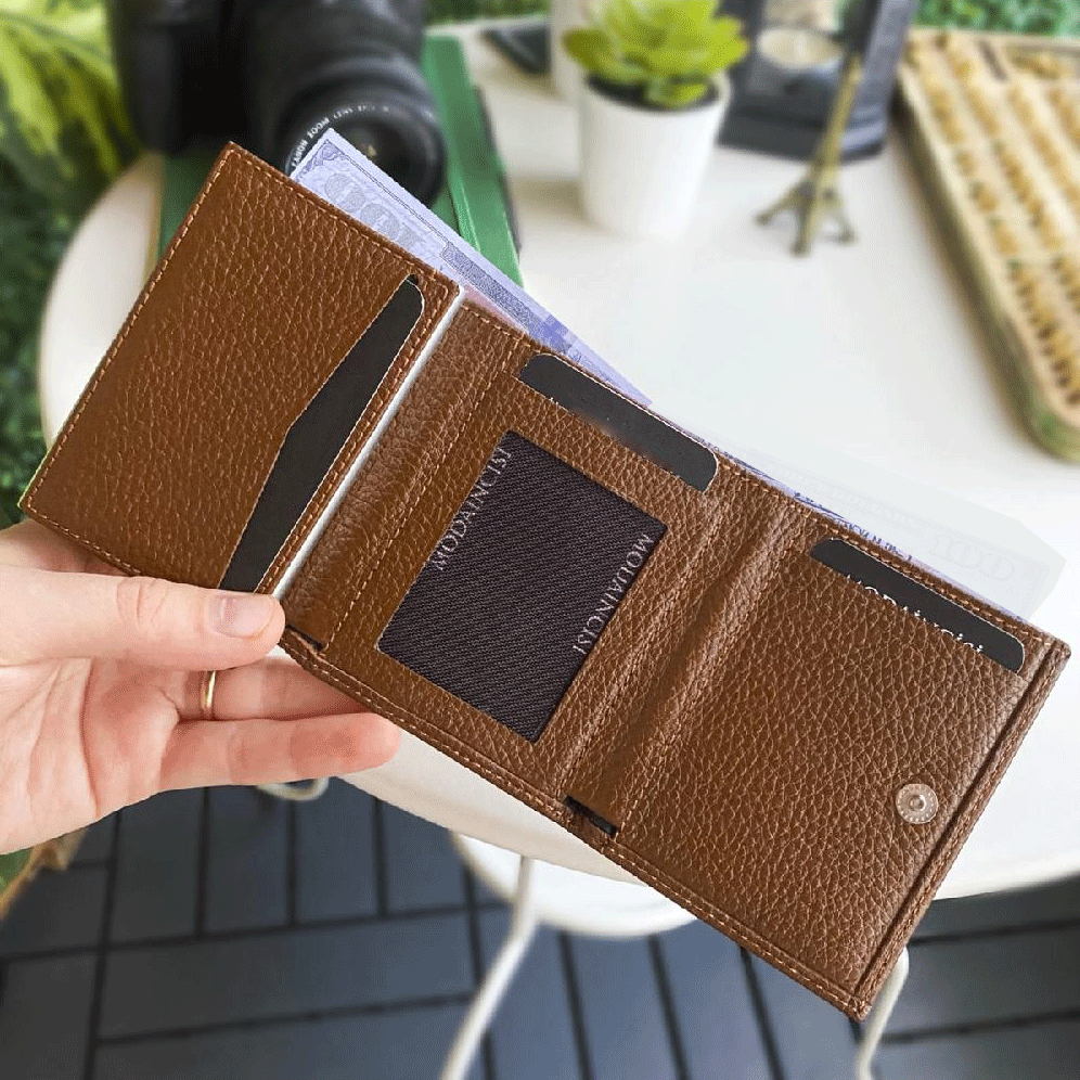 PORTFEUILLE SMART PERSONALISEE MARRON
