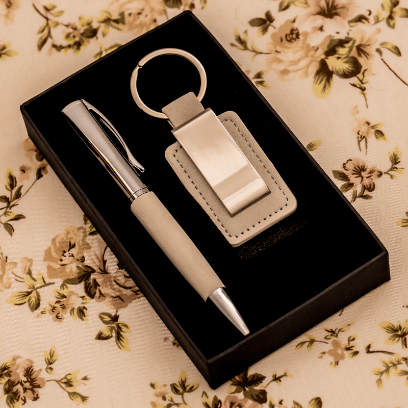 COFFRET LUXE STYLO & PORTE CLE PERSONNALISÉ