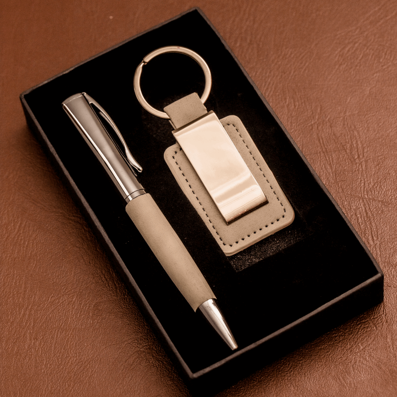 COFFRET LUXE STYLO & PORTE CLE PERSONNALISÉ