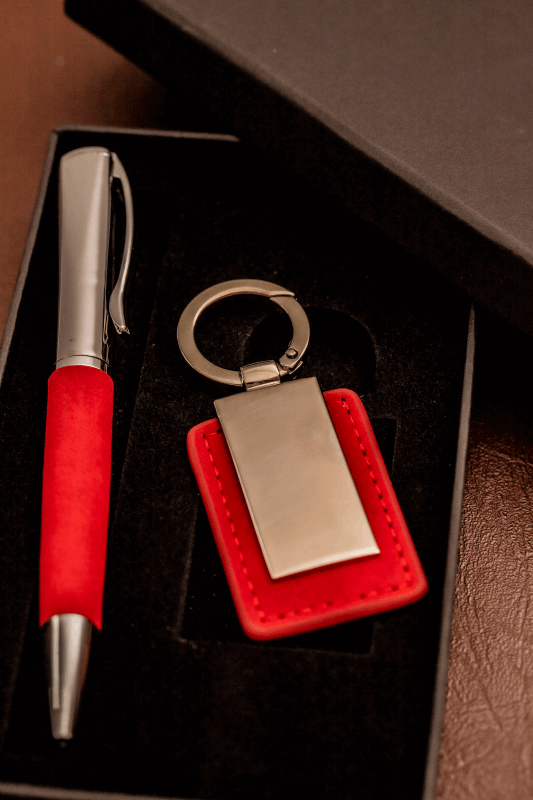 COFFRET LUXE STYLO & PORTE CLE PERSONNALISÉ