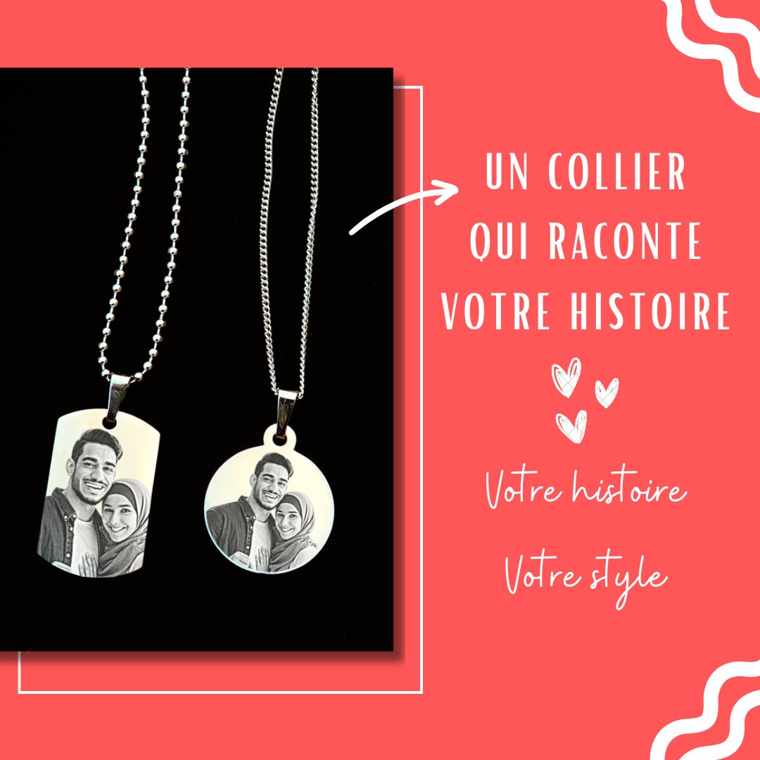 Colliers Personnalisés Tunisie | Pendentifs Gravés Prénom