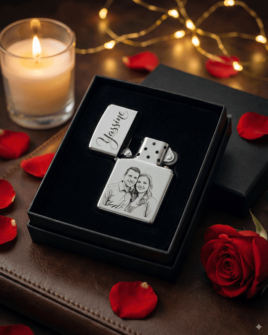 BRIQUET LUXE PERSONALISEE AVEC PHOTO ET TEXTE