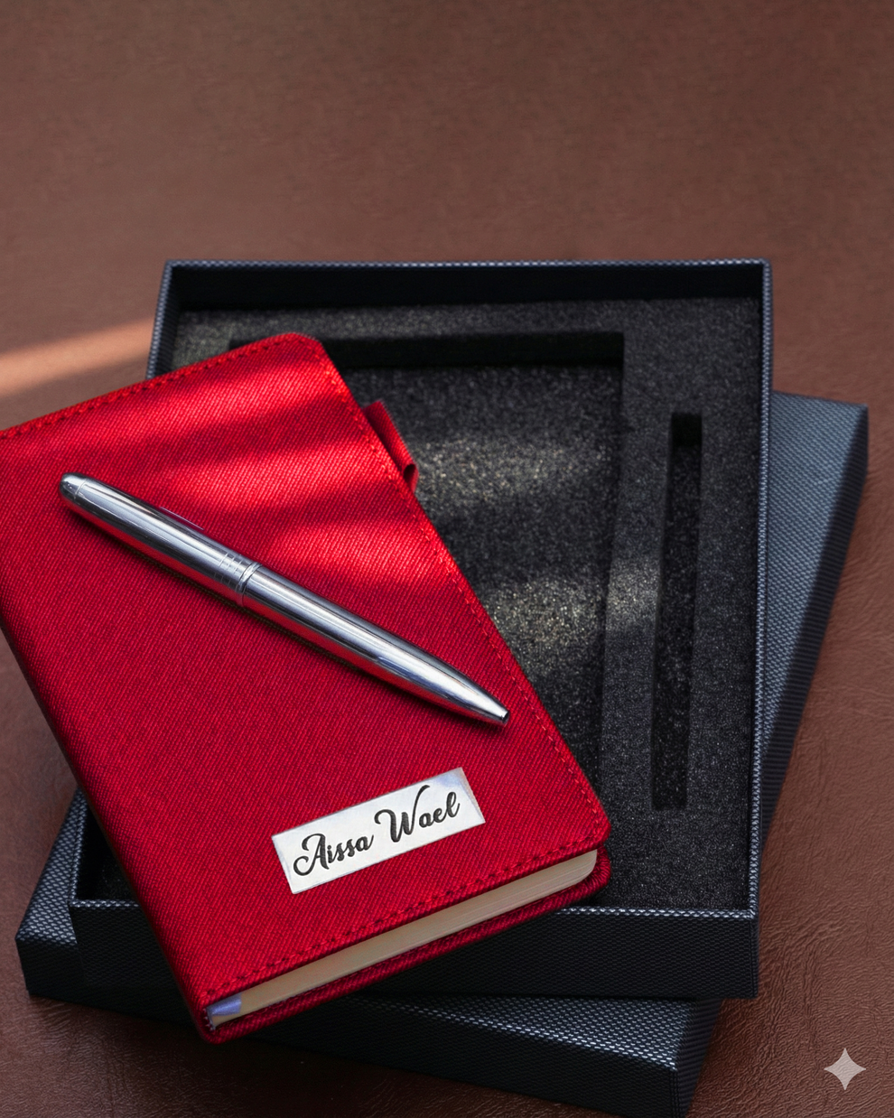 COFFRET BLOC NOTE AVEC STYLO LUXE PERSONNALISÉE – ideecadeau.com.tn