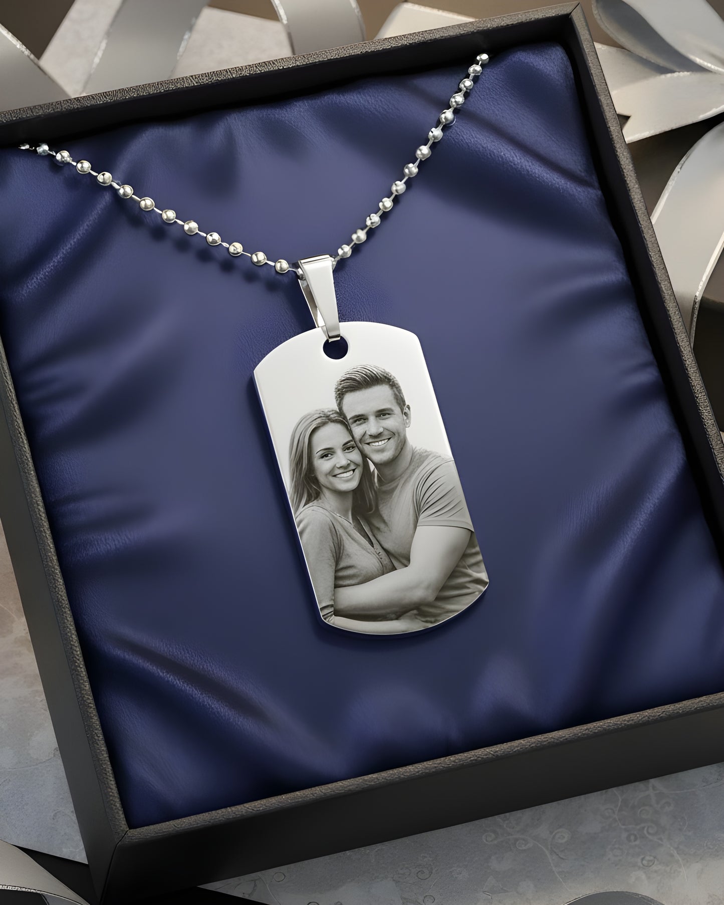 COLLIER PERSONNALISÉ PHOTO POUR HOMME