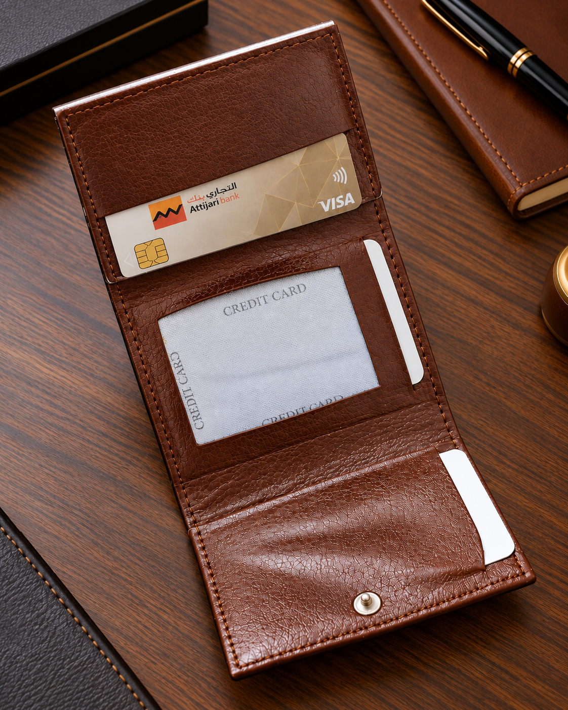 Portefeuille Smart Homme Marron Personnalisé