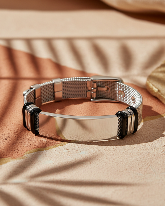 Bracelet Homme Maille Milanaise en Acier Inoxydable