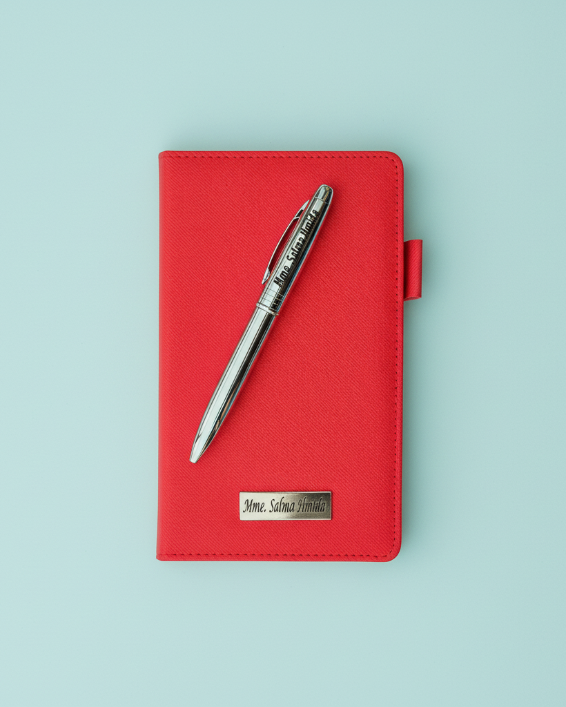 COFFRET BLOC NOTE AVEC STYLO LUXE PERSONNALISÉE