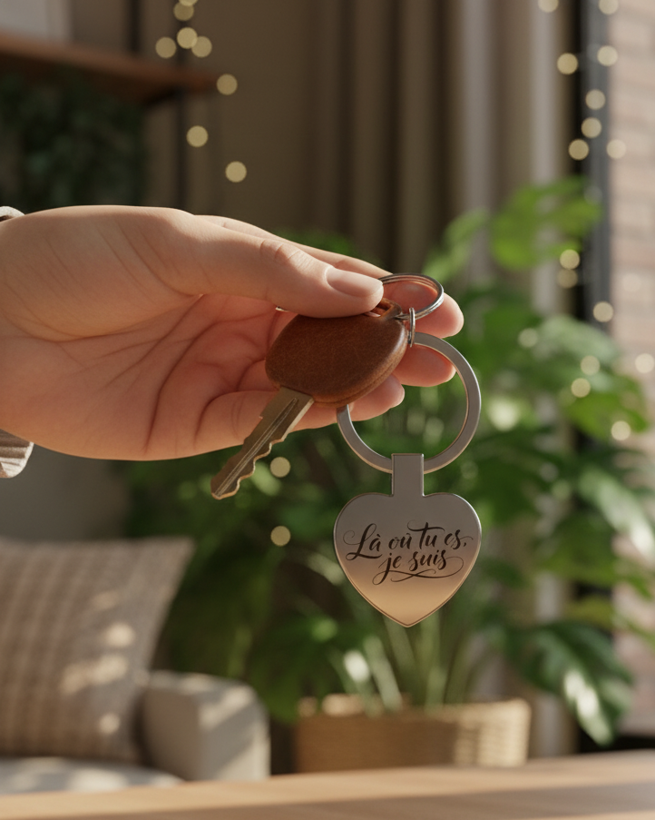 PORTE CLES PERSONNALISÉ HEART