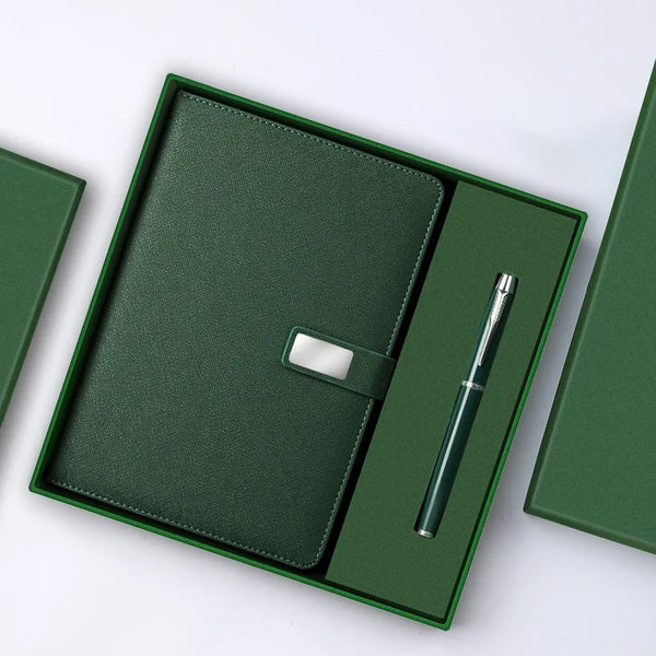 COFFRET BLOC NOTE AVEC STYLO LUXE PERSONNALISÉE – ideecadeau.com.tn